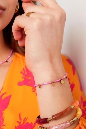 Bracelet perles avec breloques Lilas Hématite h5 Image5